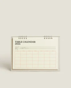 Stationery*ZARA Home 2024 Desk Calendar Cream