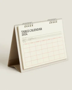 Stationery*ZARA Home 2024 Desk Calendar Cream