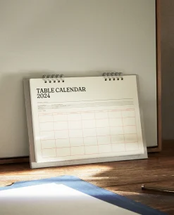 Stationery*ZARA Home 2024 Desk Calendar Cream