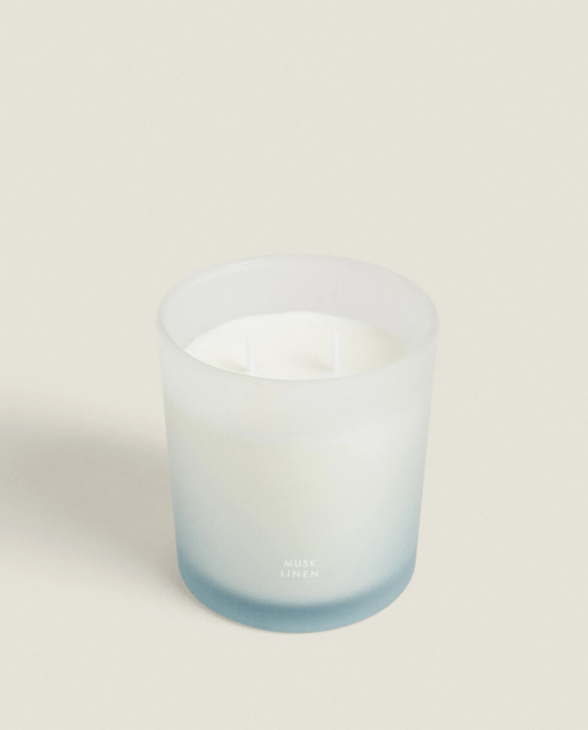 Candles*ZARA Home (350 G) Musk Linen Scented Candle Light Blue