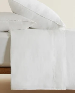 Duvet Covers*ZARA Home (160 Gsm) Washed Linen Duvet Cover White