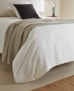 Duvet Covers*ZARA Home (160 Gsm) Washed Linen Duvet Cover White