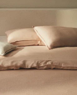 Duvet Covers*ZARA Home (140 Gsm) Washed Linen Duvet Cover Pink