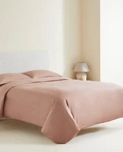 Duvet Covers*ZARA Home (140 Gsm) Washed Linen Duvet Cover Pink