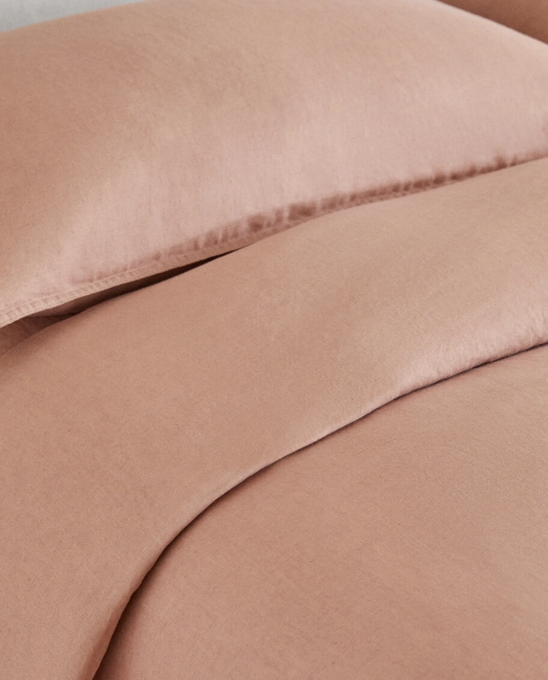 Duvet Covers*ZARA Home (140 Gsm) Washed Linen Duvet Cover Pink