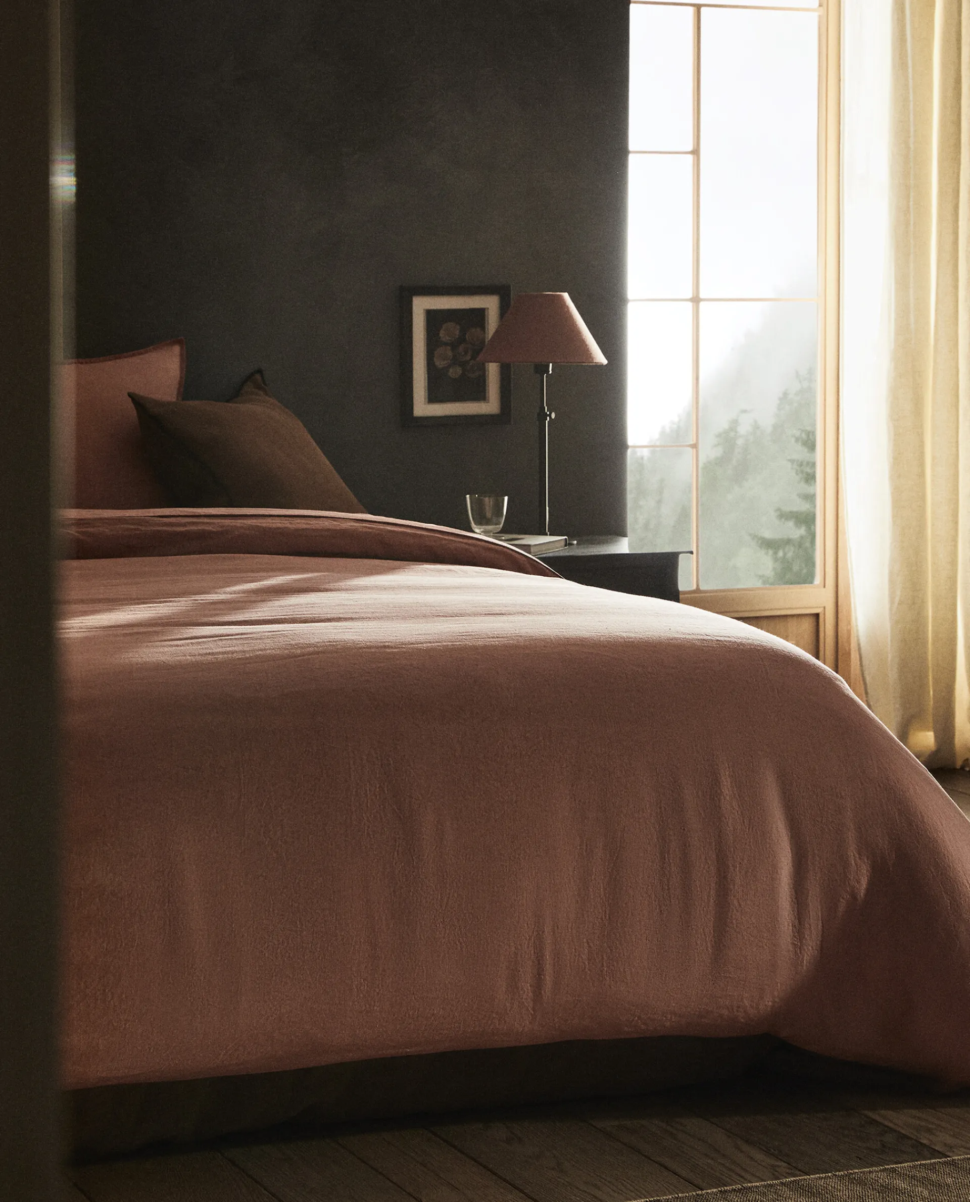Duvet Covers*ZARA Home (140 Gsm) Washed Linen Duvet Cover Pink