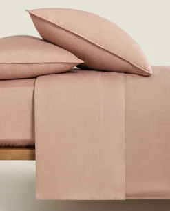 Duvet Covers*ZARA Home (140 Gsm) Washed Linen Duvet Cover Pink