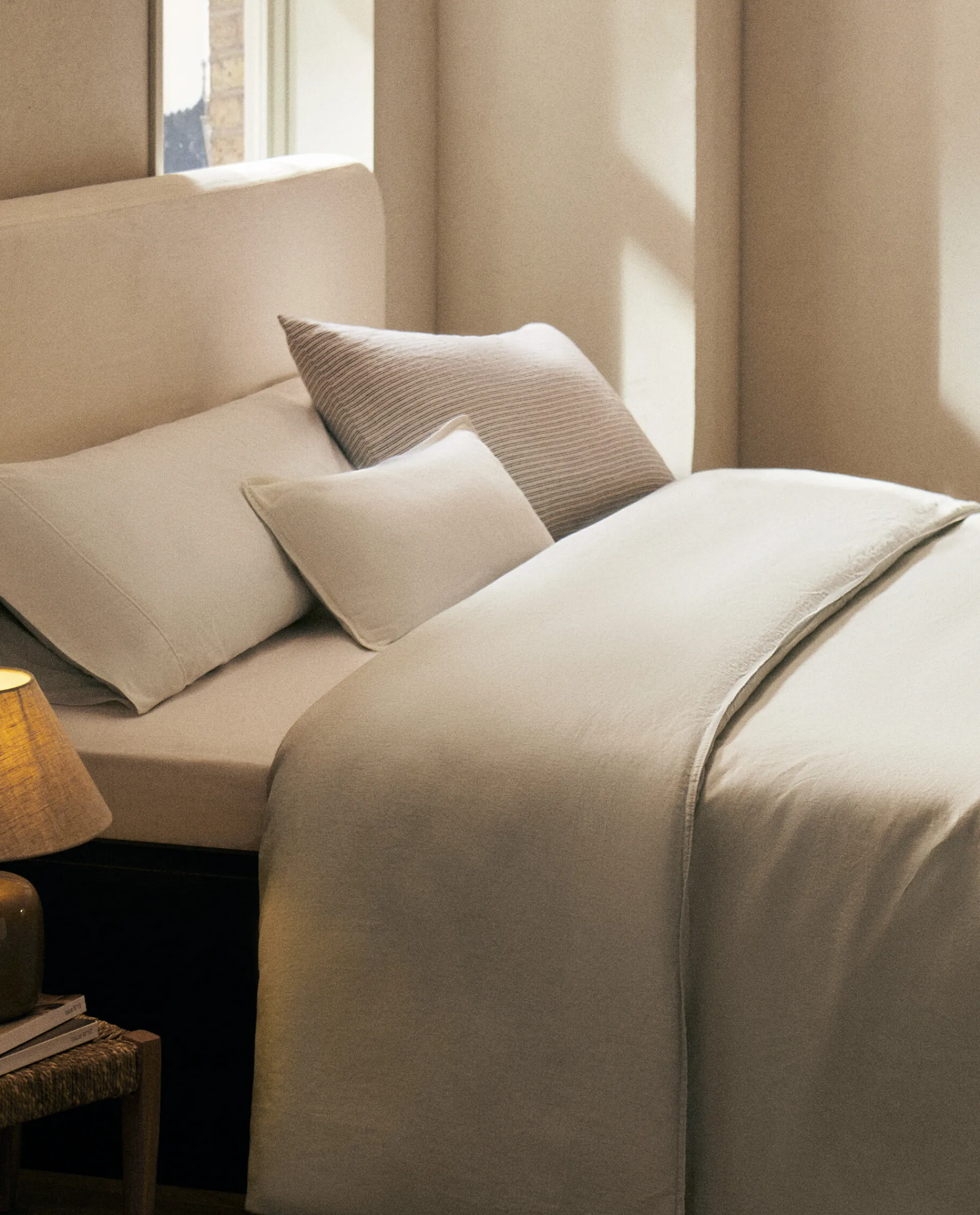 Duvet Covers*ZARA Home (140 Gsm) Washed Linen Duvet Cover Green