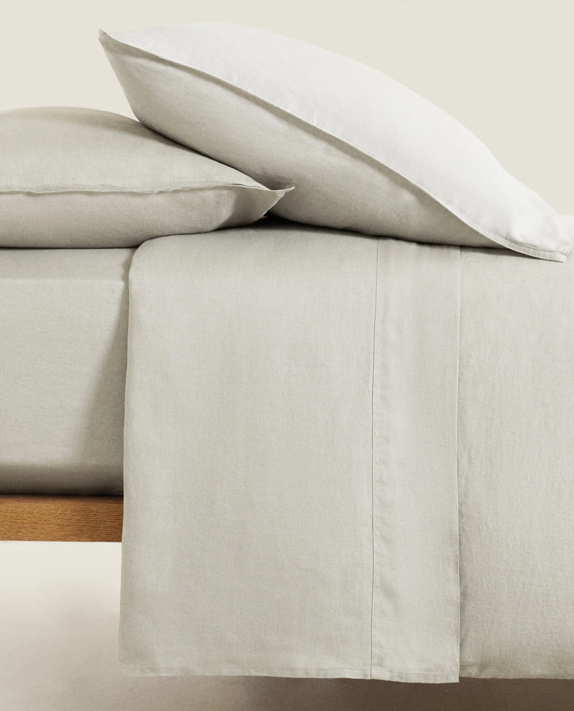 Duvet Covers*ZARA Home (140 Gsm) Washed Linen Duvet Cover Green