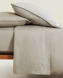 Duvet Covers*ZARA Home (140 Gsm) Washed Linen Duvet Cover Middle Grey