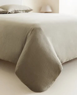 Duvet Covers*ZARA Home (140 Gsm) Washed Linen Duvet Cover Middle Grey