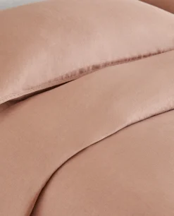 Fitted Sheets*ZARA Home (140 Gsm) Washed Linen Fitted Sheet Pink