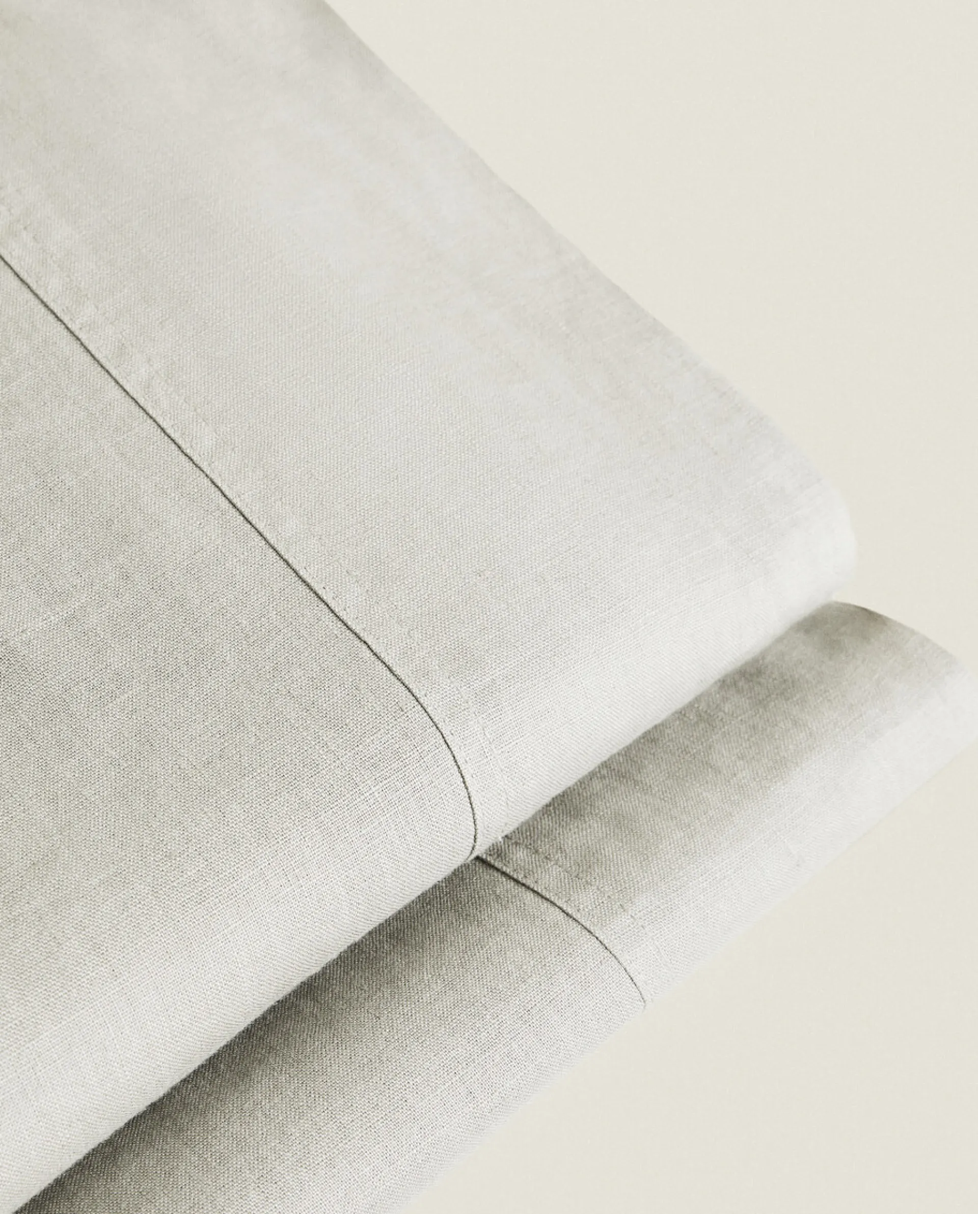 Flat Sheets*ZARA Home (140 Gsm) Washed Linen Flat Sheet Green