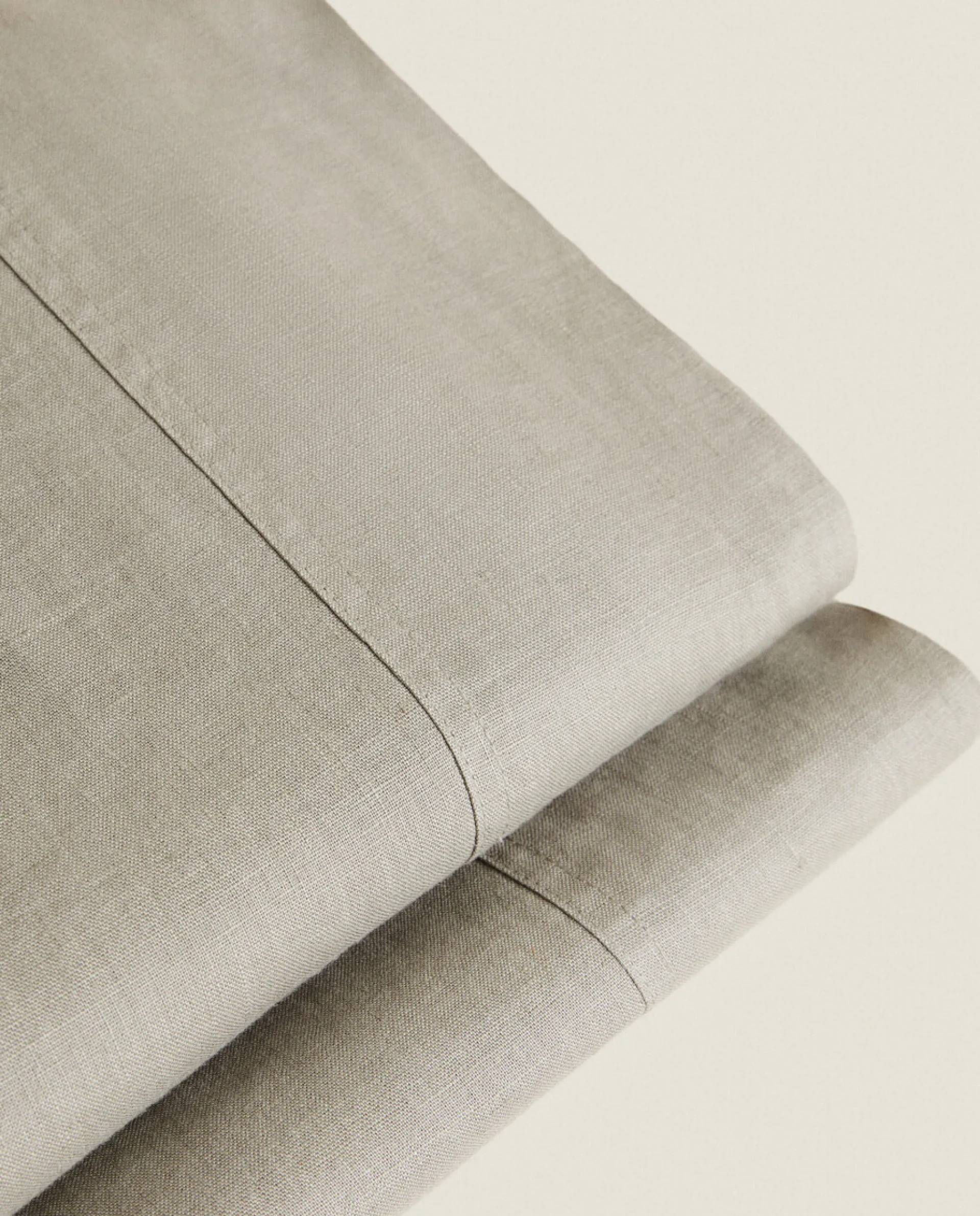 Flat Sheets*ZARA Home (140 Gsm) Washed Linen Flat Sheet Middle Grey