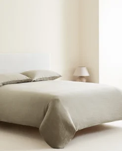 Flat Sheets*ZARA Home (140 Gsm) Washed Linen Flat Sheet Middle Grey