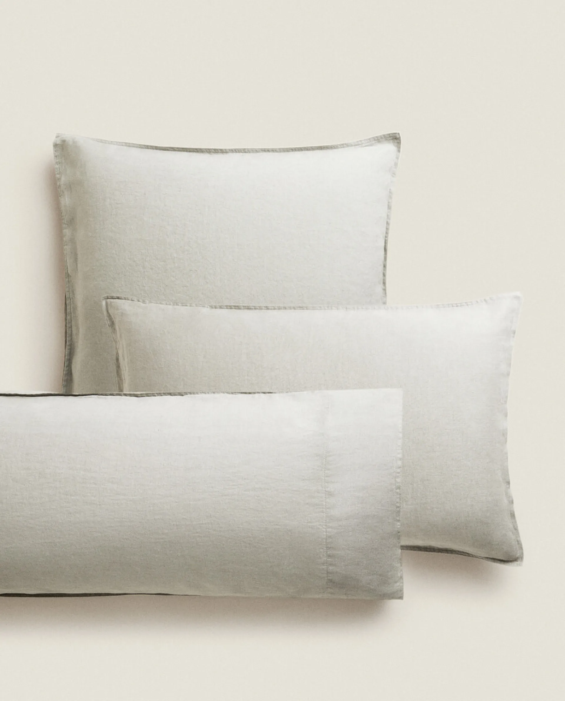 Pillowcases*ZARA Home (140 Gsm) Washed Linen Pillowcase Green