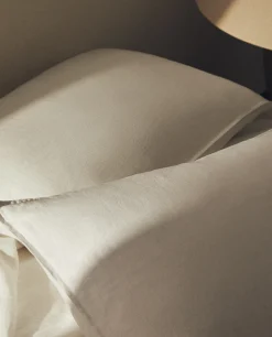 Pillowcases*ZARA Home (160 Gsm) Washed Linen Pillowcase White
