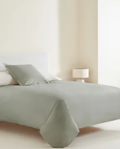 Fitted Sheets*ZARA Home (180 Thread Count) Cotton Percale Fitted Sheet Green