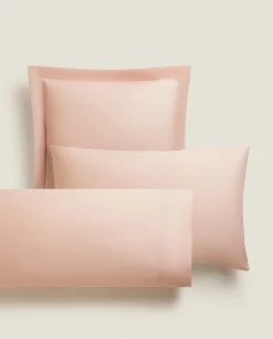 Pillowcases*ZARA Home (180 Thread Count) Cotton Percale Pillowcase Pink