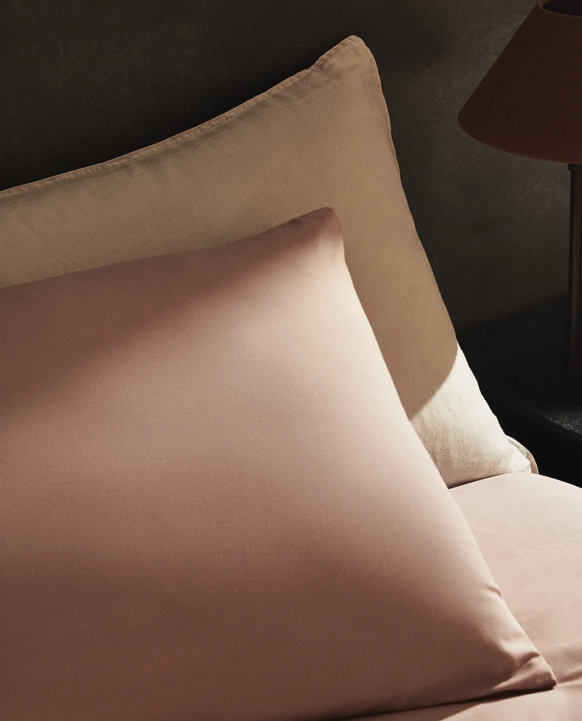Pillowcases*ZARA Home (180 Thread Count) Cotton Percale Pillowcase Pink