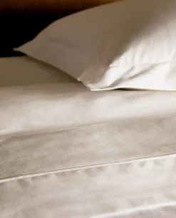 Flat Sheets*ZARA Home (180 Thread Count) Cotton Percale Flat Sheet White