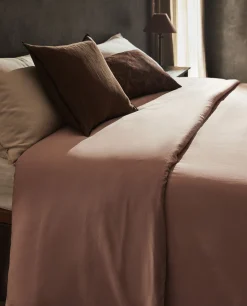 Duvet Covers*ZARA Home (180 Thread Count) Cotton Percale Duvet Cover Pink