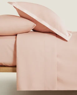 Duvet Covers*ZARA Home (180 Thread Count) Cotton Percale Duvet Cover Pink