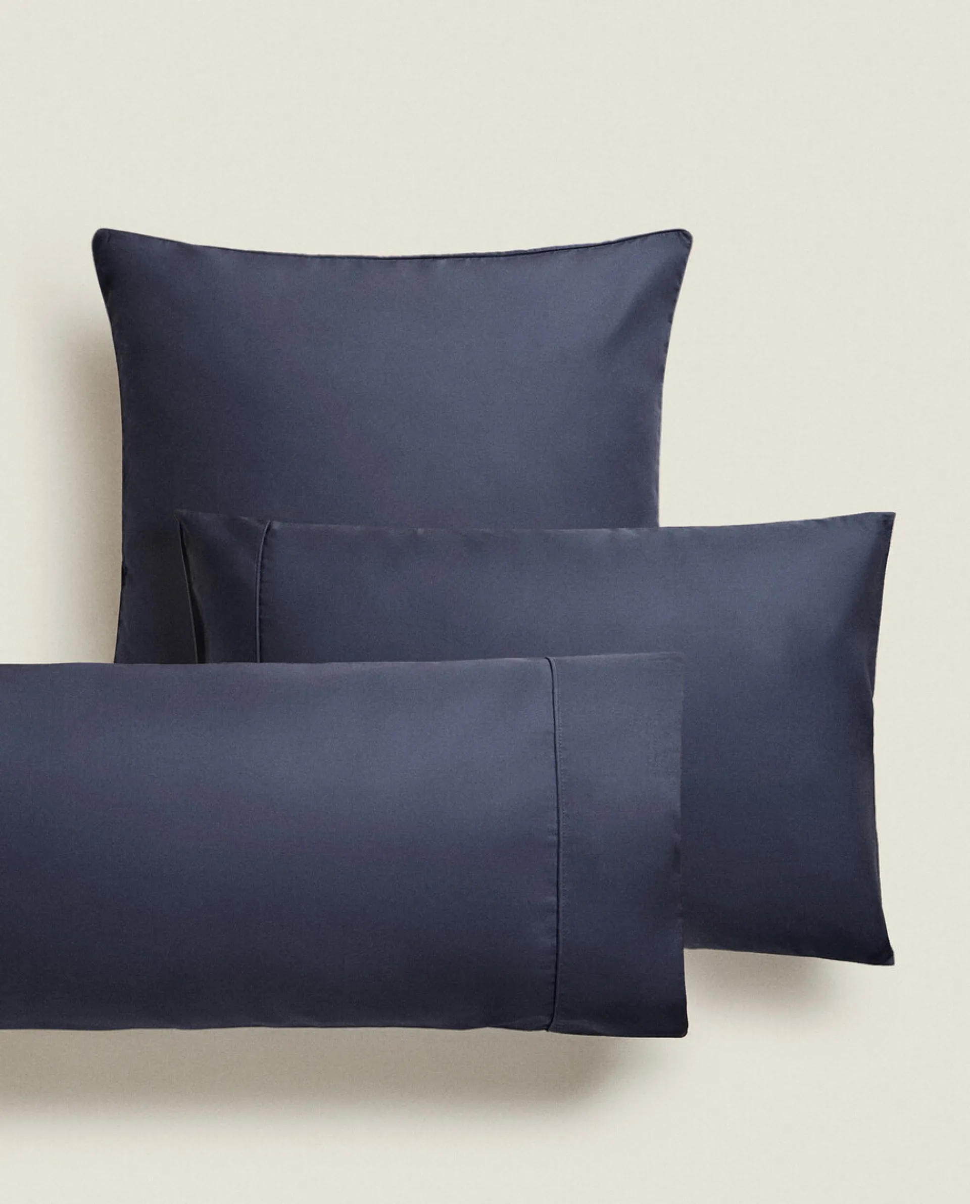 Pillowcases*ZARA Home (300 Thread Count) Cotton Percale Pillowcase Navy