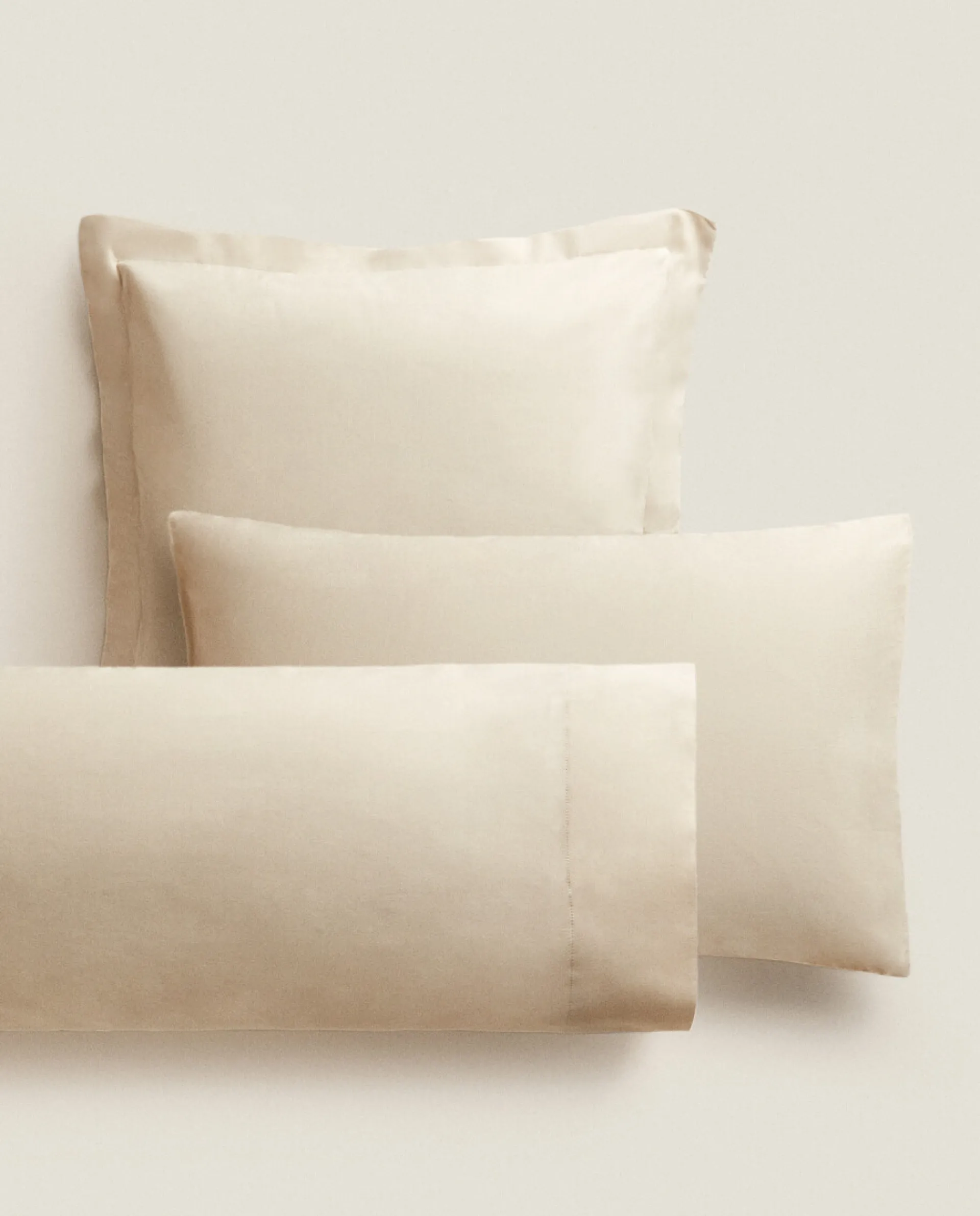 Pillowcases*ZARA Home (180 Thread Count) Cotton Percale Pillowcase Beige