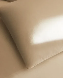 Pillowcases*ZARA Home (180 Thread Count) Cotton Percale Pillowcase Beige