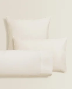 Pillowcases*ZARA Home (300 Thread Count) Cotton Percale Pillowcase Cream