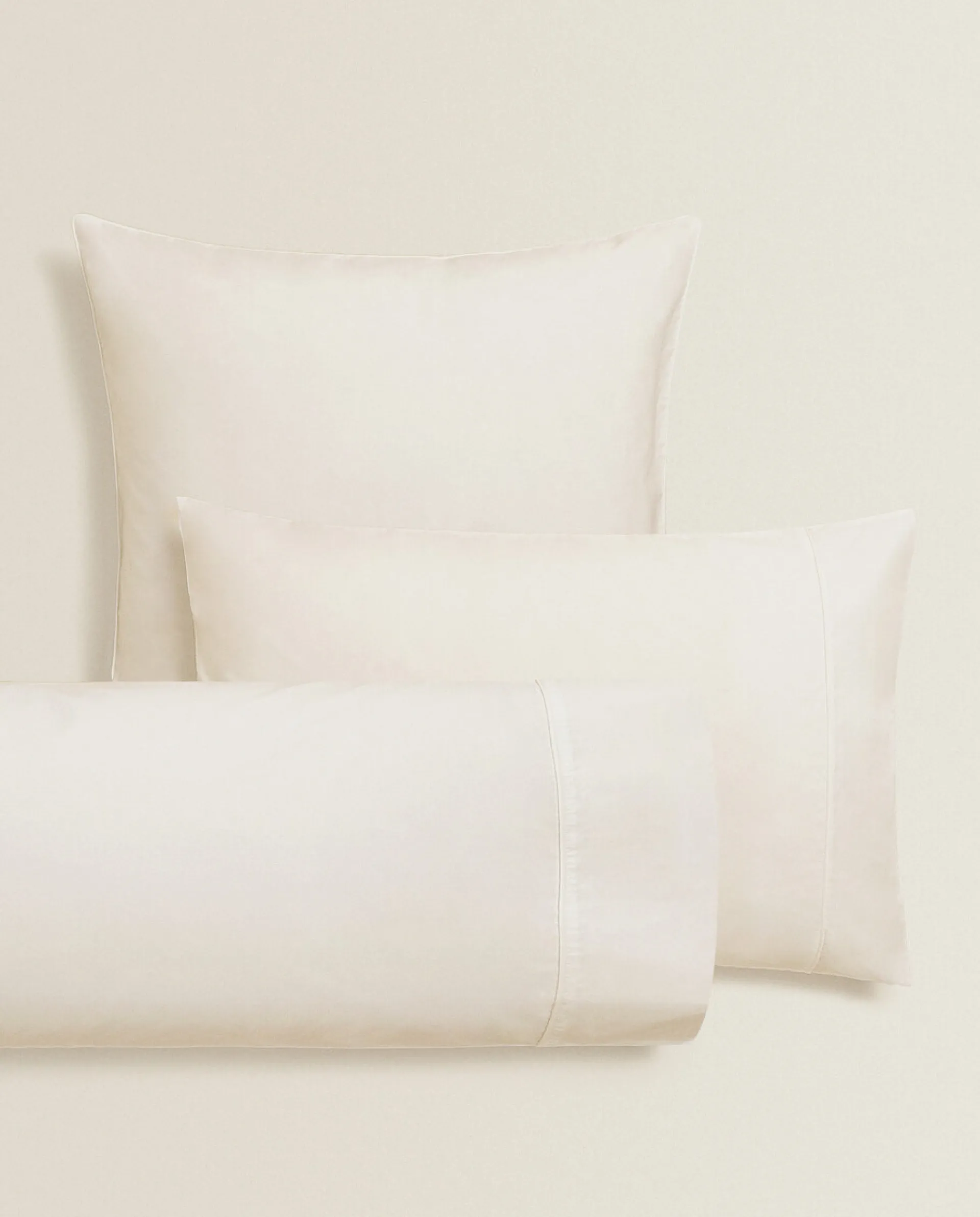 Pillowcases*ZARA Home (300 Thread Count) Cotton Percale Pillowcase Cream