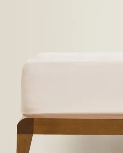 Fitted Sheets*ZARA Home (180 Thread Count) Cotton Percale Fitted Sheet Peach