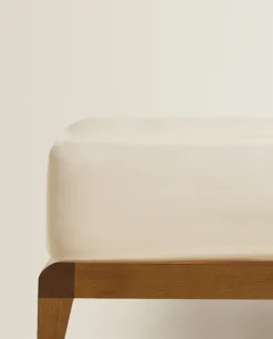 Fitted Sheets*ZARA Home (180 Thread Count) Cotton Percale Fitted Sheet Beige