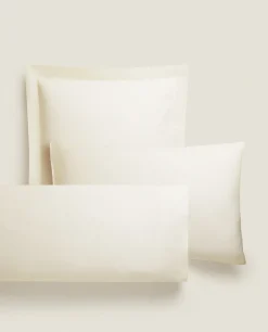 Pillowcases*ZARA Home (180 Thread Count) Cotton Percale Pillowcase Oyster White
