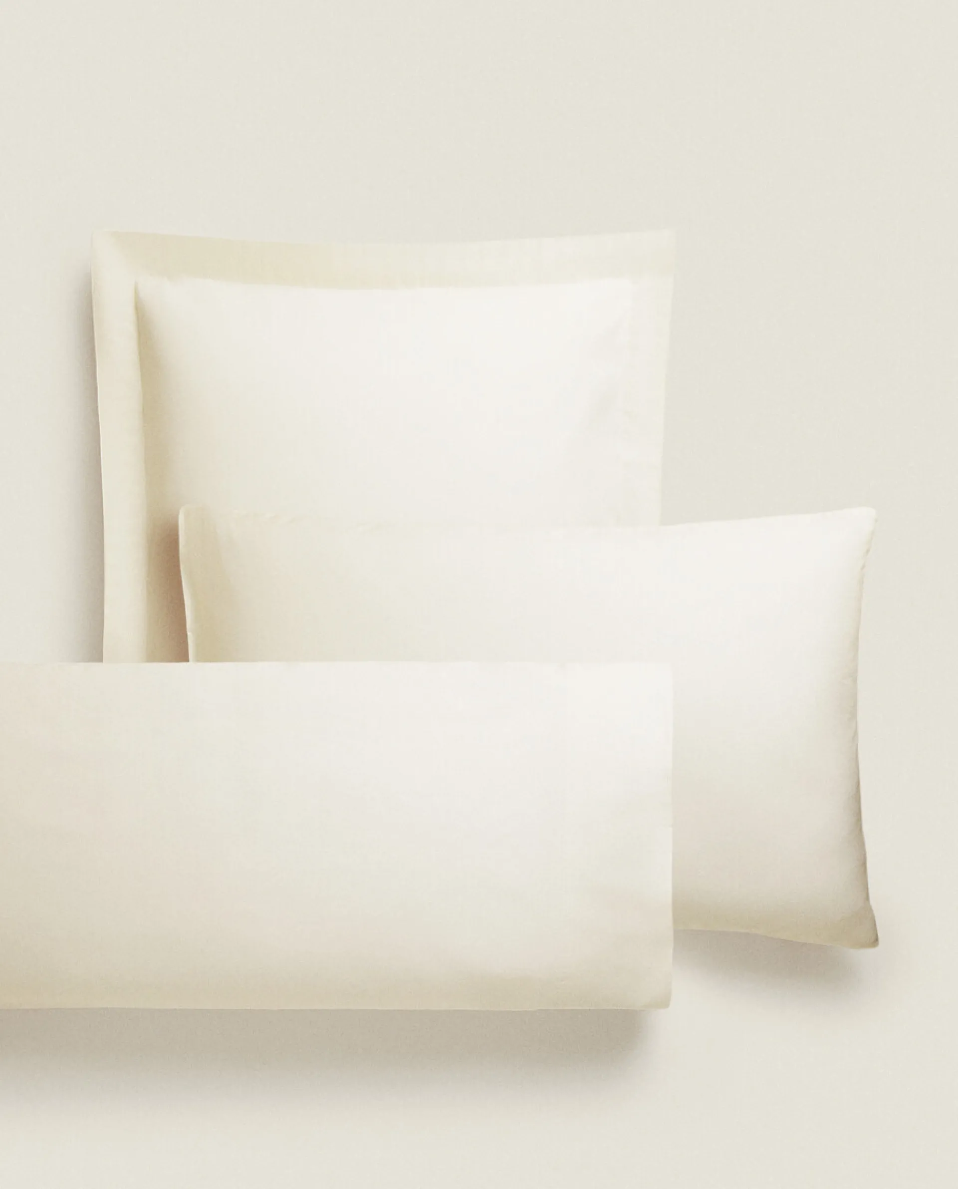 Pillowcases*ZARA Home (180 Thread Count) Cotton Percale Pillowcase Oyster White