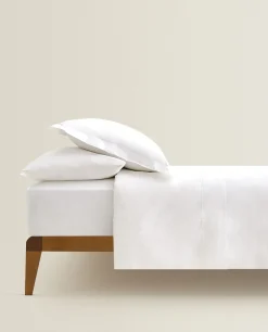 Fitted Sheets*ZARA Home (180 Thread Count) Cotton Percale Fitted Sheet White