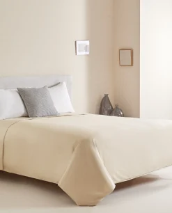 Flat Sheets*ZARA Home (180 Thread Count) Cotton Percale Flat Sheet Beige