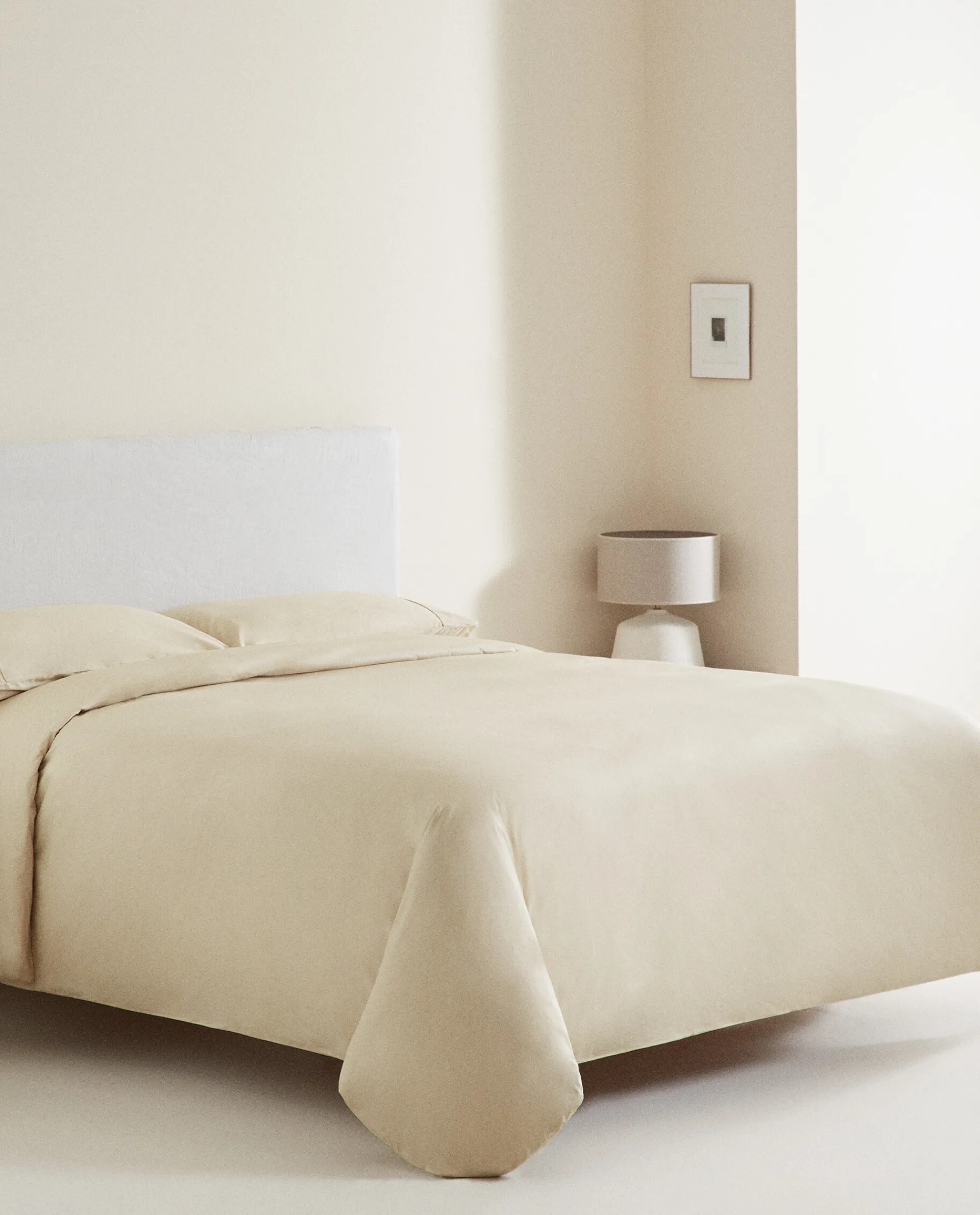 Flat Sheets*ZARA Home (300 Thread Count) Cotton Percale Flat Sheet Beige