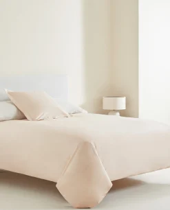 Duvet Covers*ZARA Home (180 Thread Count) Cotton Percale Duvet Cover Peach