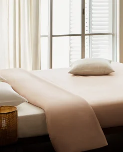 Duvet Covers*ZARA Home (180 Thread Count) Cotton Percale Duvet Cover Peach