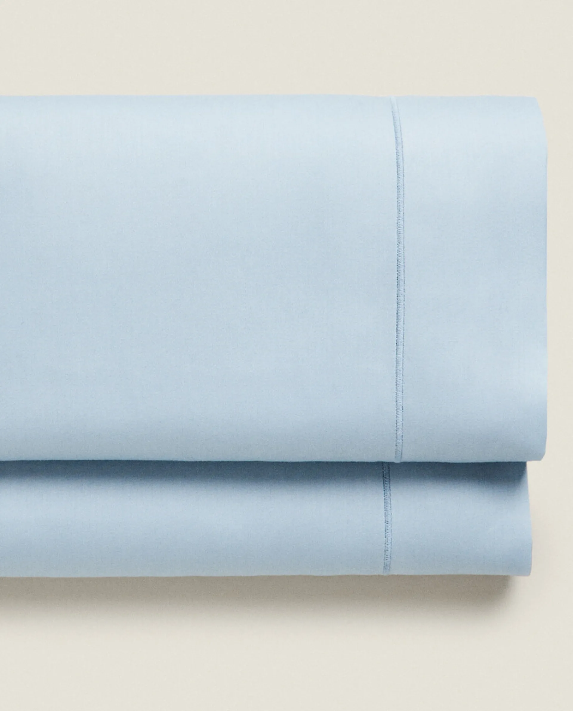 Flat Sheets*ZARA Home (300 Thread Count) Cotton Sateen Flat Sheet Azul