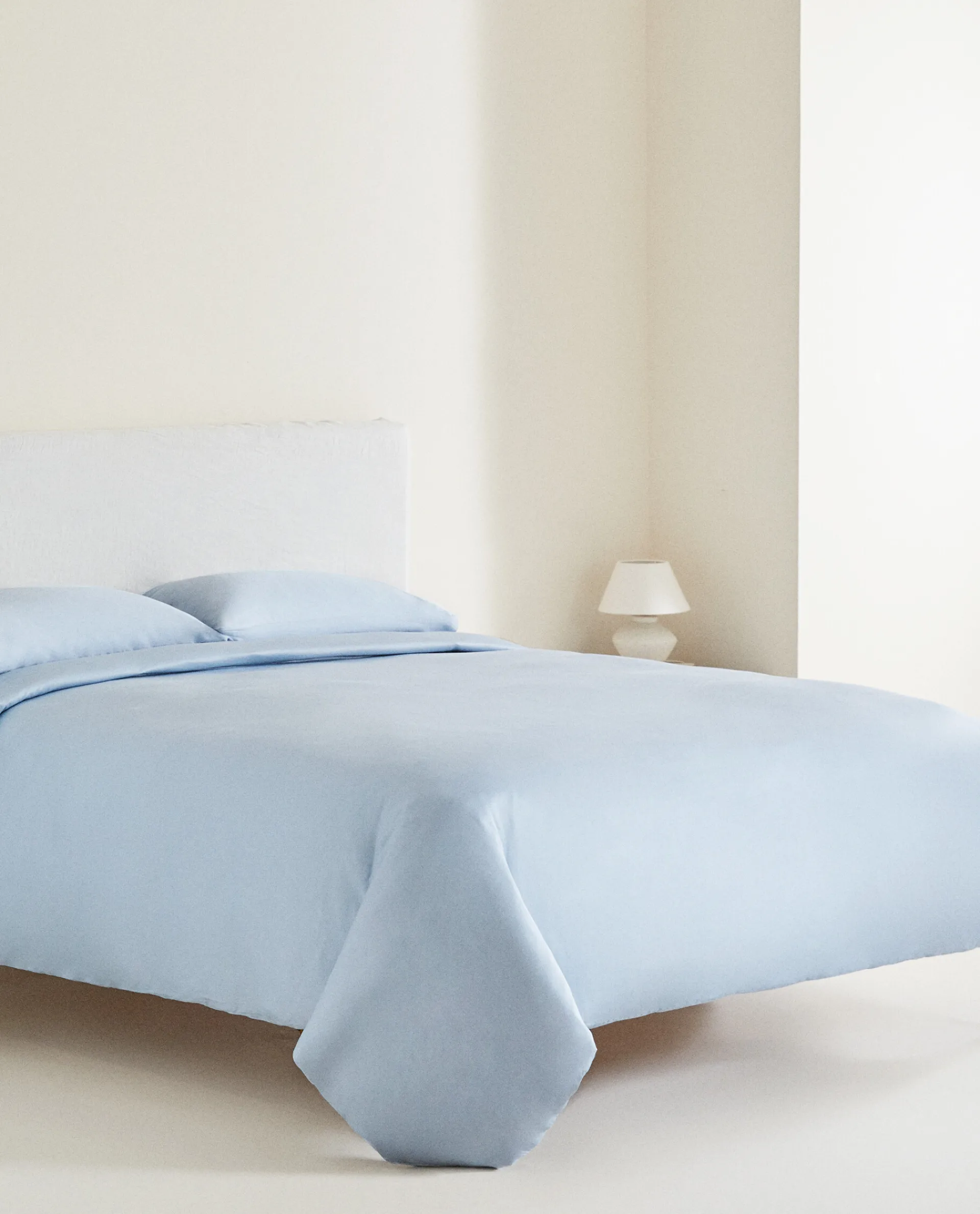 Flat Sheets*ZARA Home (300 Thread Count) Cotton Sateen Flat Sheet Azul