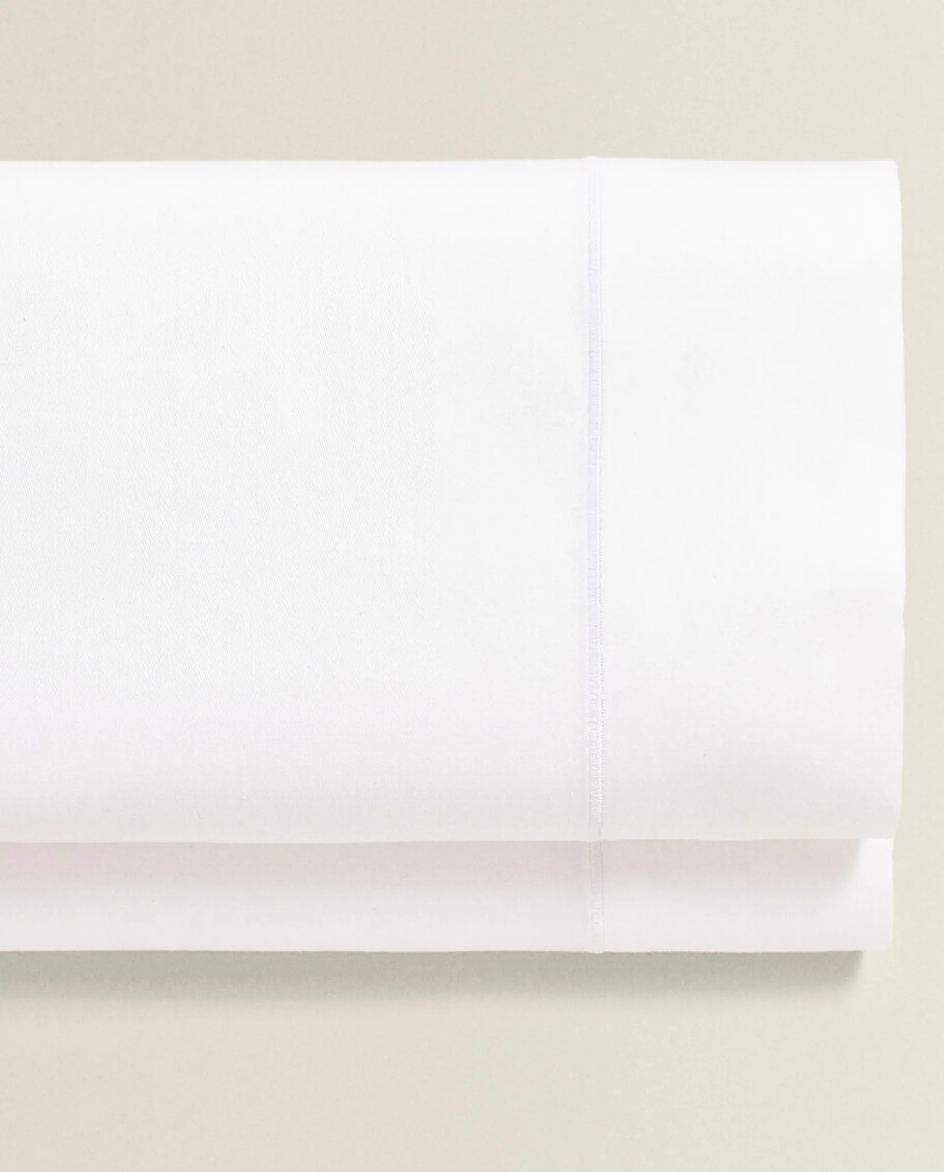 Flat Sheets*ZARA Home (300 Thread Count) Cotton Sateen Flat Sheet Blanco
