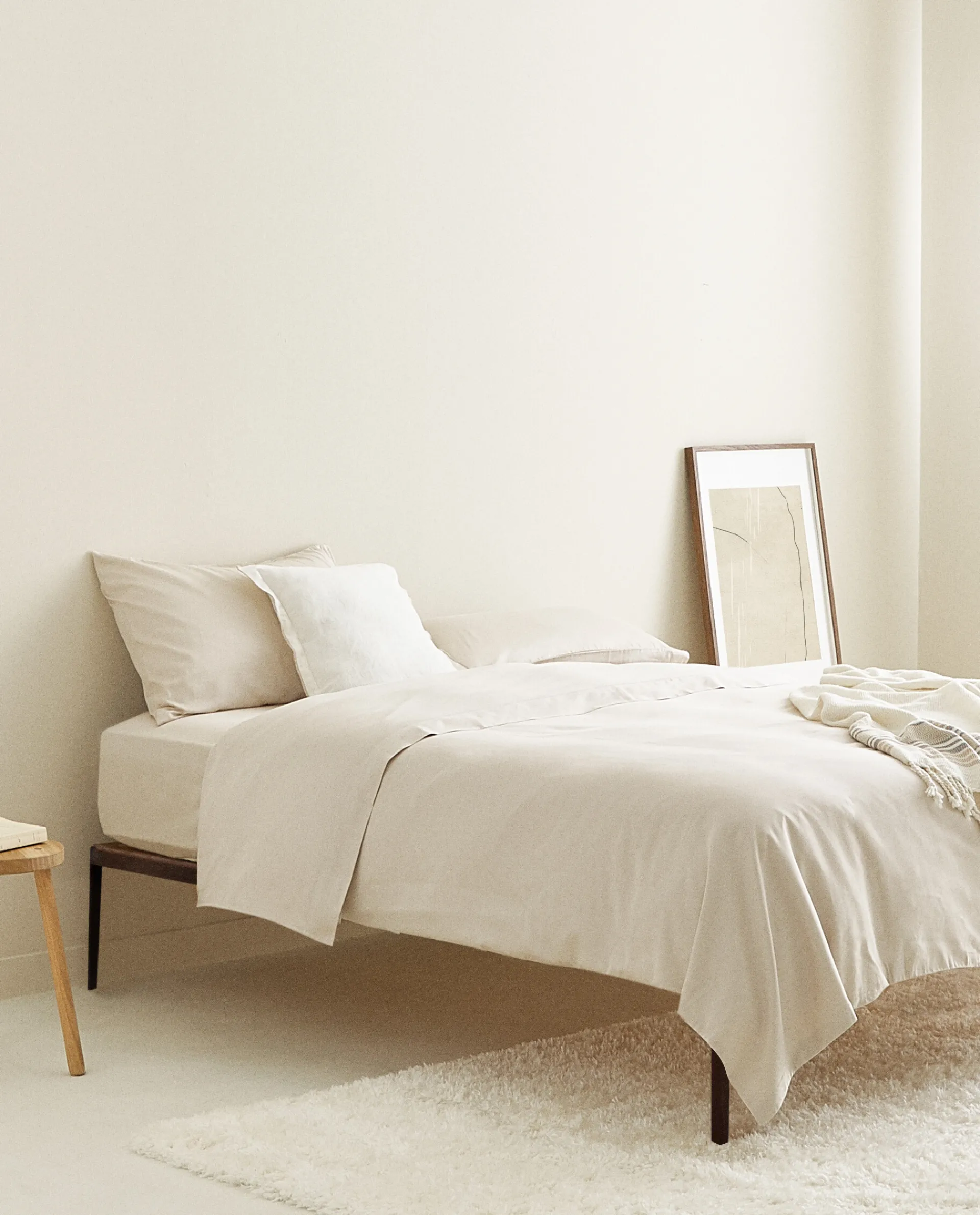 Flat Sheets*ZARA Home (300 Thread Count) Cotton Sateen Flat Sheet Beige