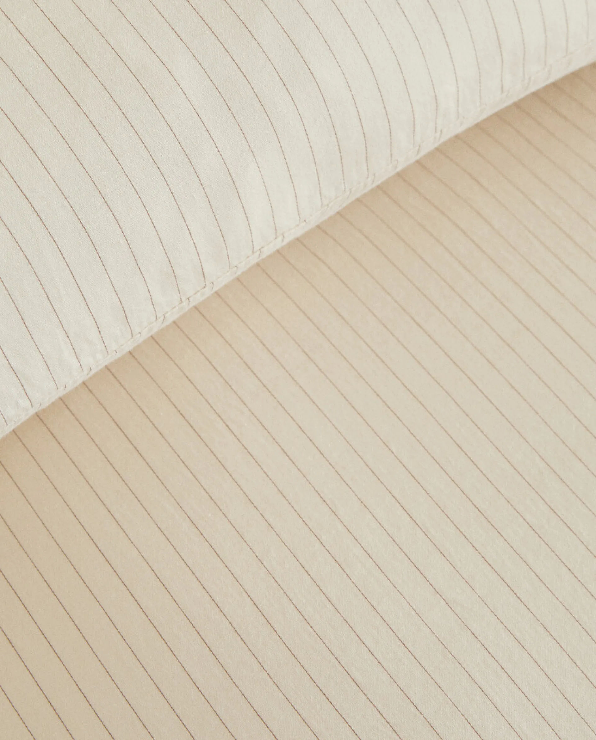 Duvet Covers*ZARA Home (300 Thread Count) Striped Washed Sateen Duvet Cover Butter Yellow