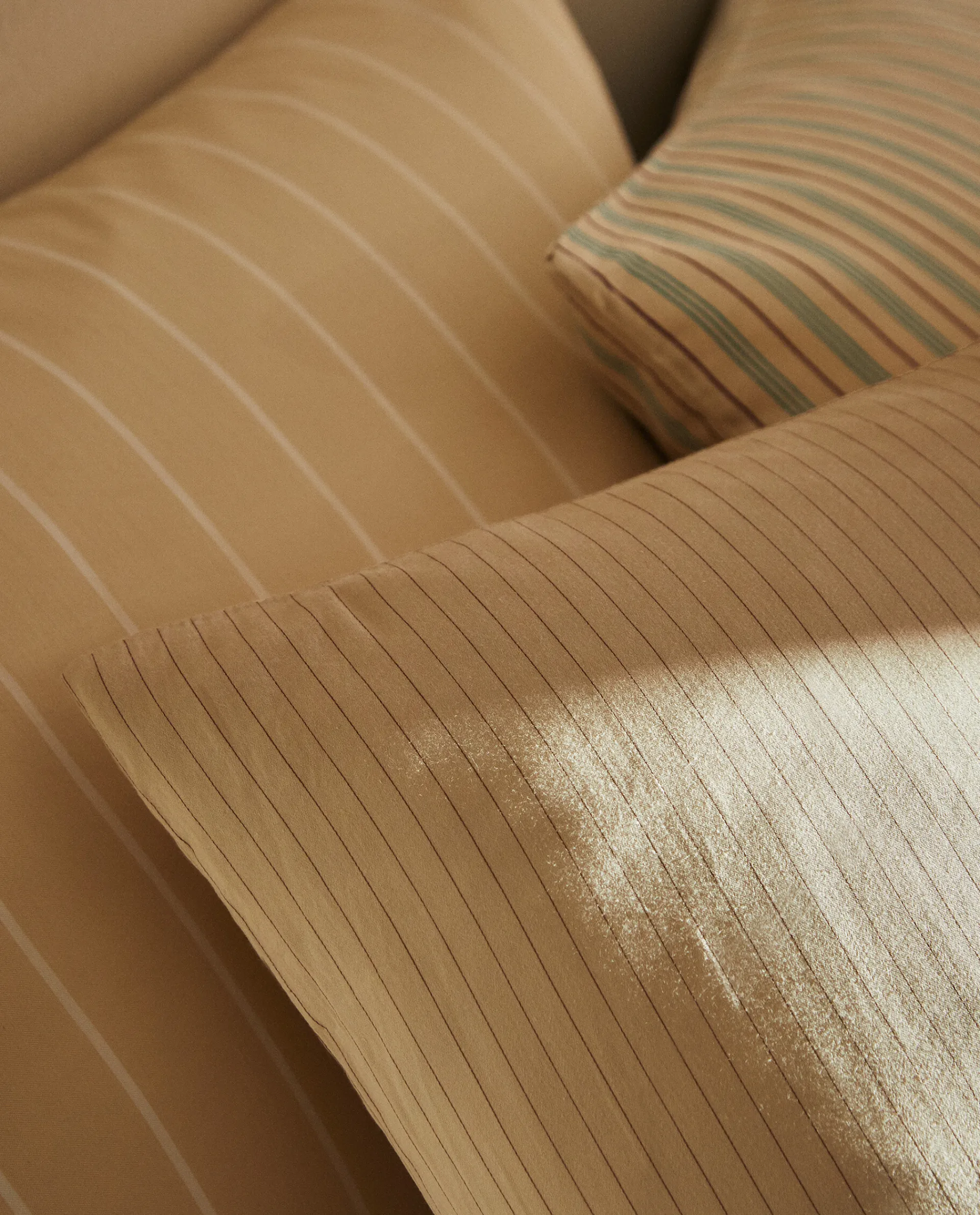 Pillowcases*ZARA Home (300 Thread Count) Striped Washed Sateen Pillowcase Butter Yellow