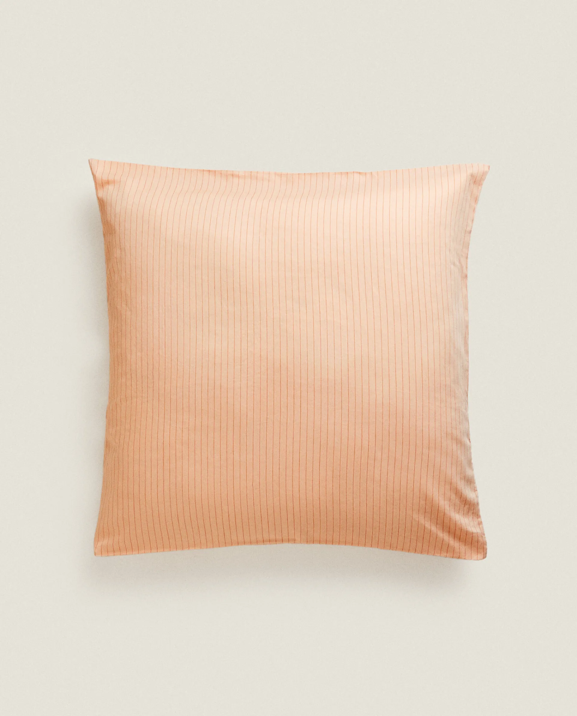 Pillowcases*ZARA Home (300 Thread Count) Striped Washed Sateen Pillowcase Coral