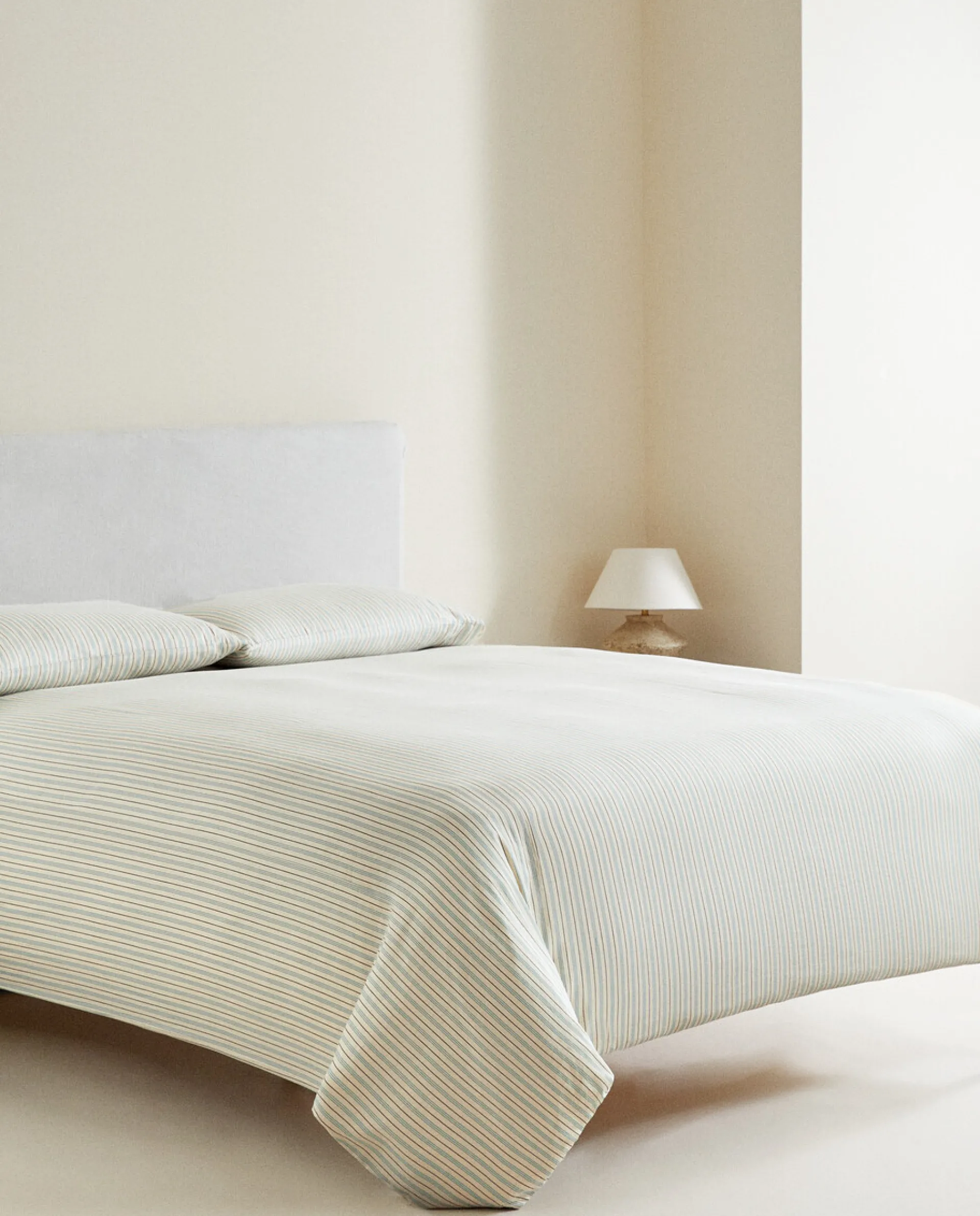 Duvet Covers*ZARA Home (300 Thread Count) Striped Washed Sateen Duvet Cover Butter Yellow