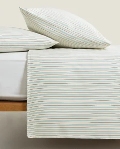 Duvet Covers*ZARA Home (300 Thread Count) Striped Washed Sateen Duvet Cover Butter Yellow